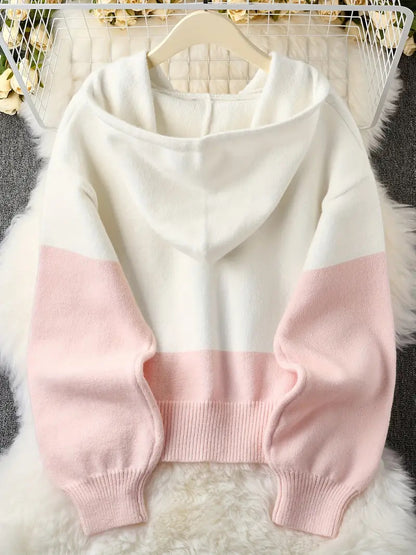 Women's Cashmere Wool Hooded Cardigan