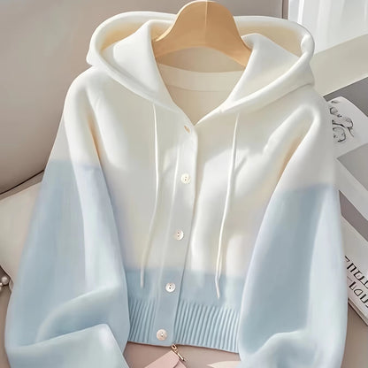 Women's Cashmere Wool Hooded Cardigan